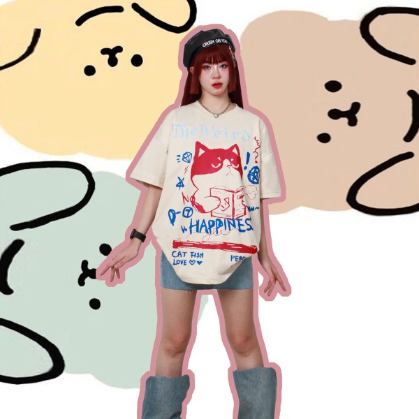 CAT HAPPINESS TEE - ATK770