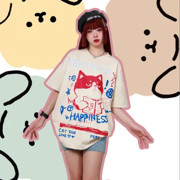 CAT HAPPINESS TEE - ATK770