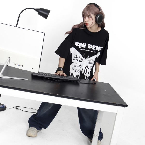 GHOST BUTTERFLY TEE - ATK713 NO RESTOCK