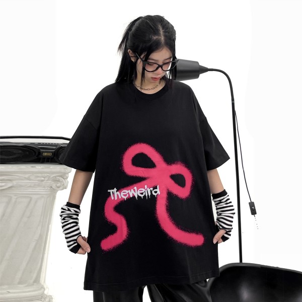 PINK BOW TEE - ATK691 NO RESTOCK