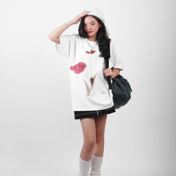 LIPS FLOWERS TEE - ATK577